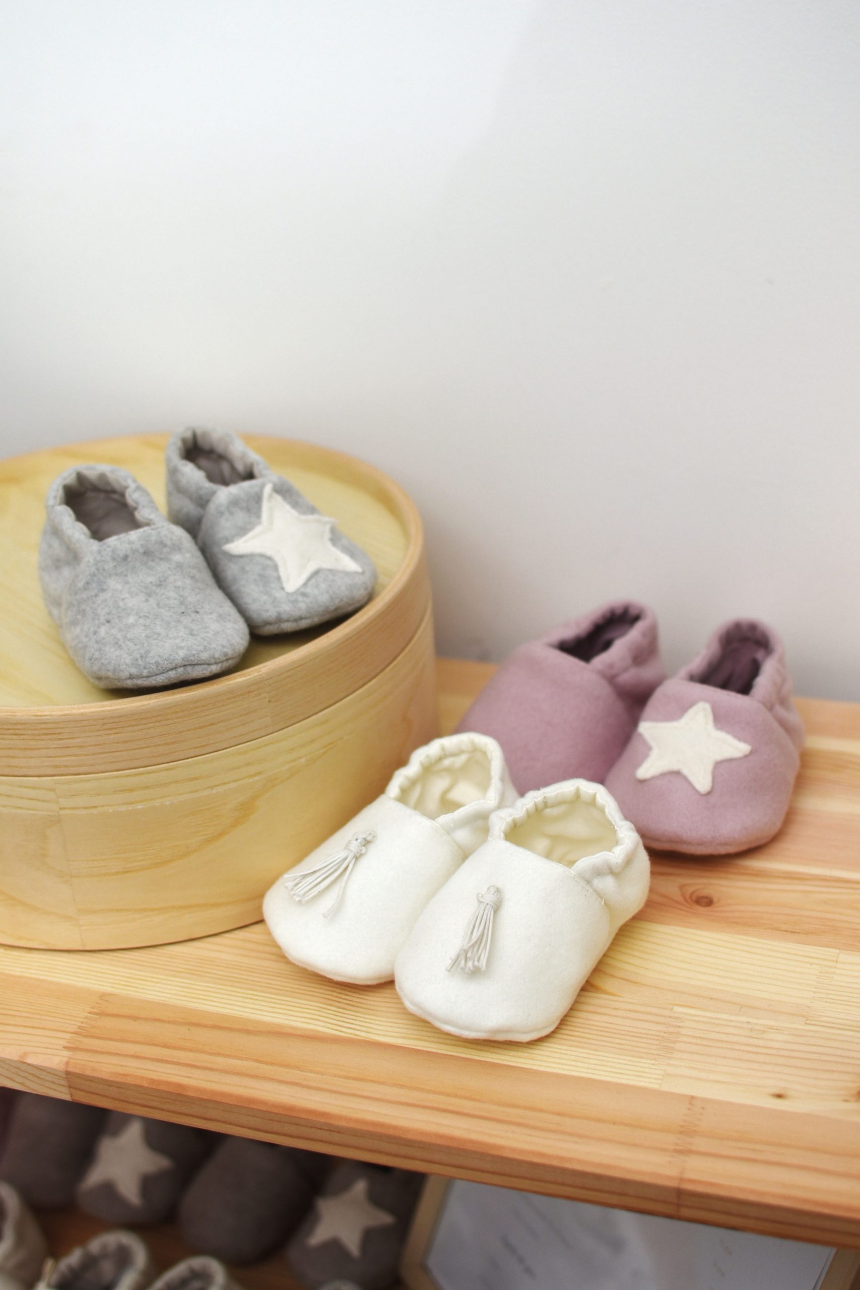 Sapatos de bebé em algodão orgânico